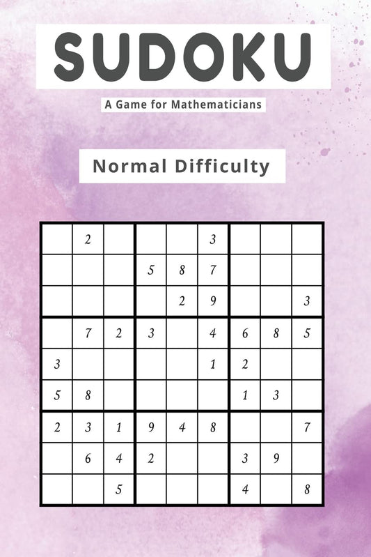 Sudoku A Game for Mathematicians Normal Difficulty Paperback