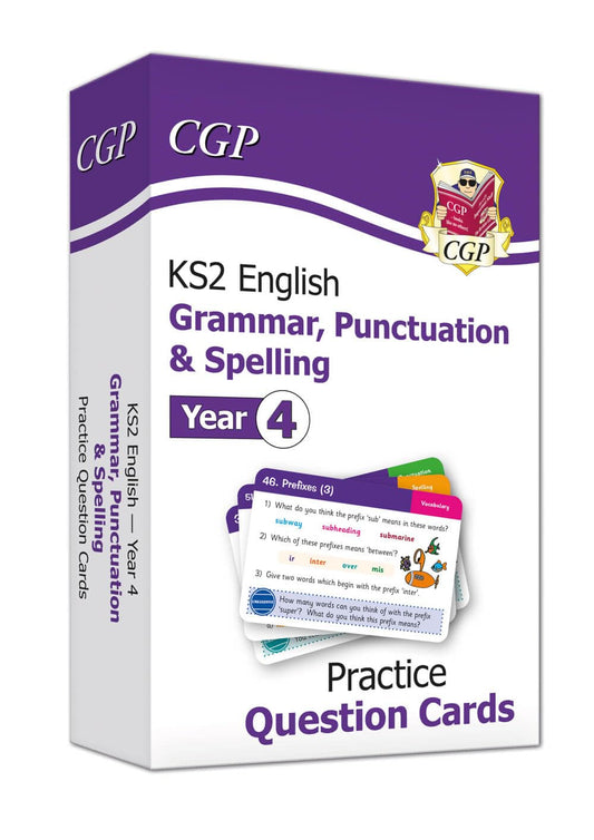 KS2 English Year 4 Practice Question Cards: Grammar, Punctuation & Spelling (CGP Year 4 English) Cards