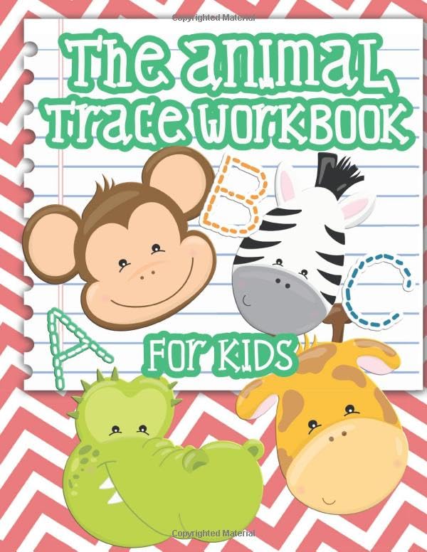 The Animal Trace Workbook For Kids: Learn to Print Handwriting Workbook For Kids  - Paperback