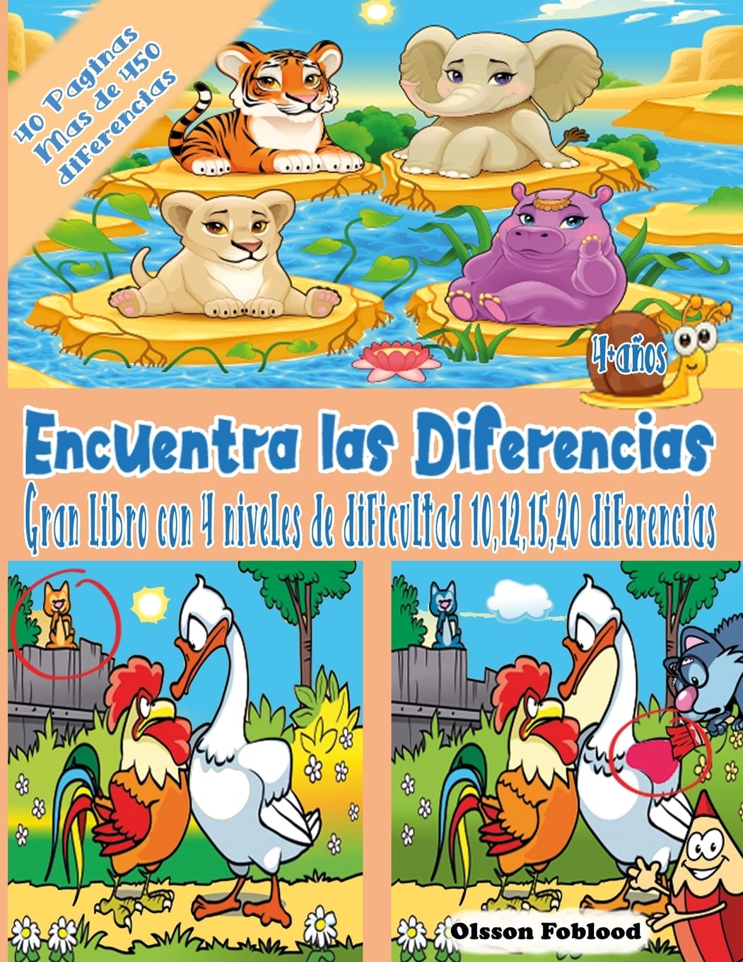 Encuentra las Diferencias: Mi Gran Libro de las Diferencias, Busca y Encuentra Libros Niños 5 años, Pasatiempos niños 6 años, libro con 10,12,15,20 diferencias para niños, niñas y infantiles Paperback - Spanish edition