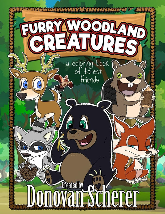 Furry Woodland Creatures: A Coloring Book of Forest Friends Paperback
