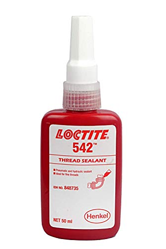 Loctite 542-50ml - Thread Sealant - Medium Strength - Hydraulic - Pneumatic Gas and Oil Pipe Thread Sealant for Fine Threads