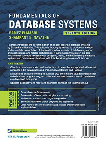 Fundamentals Of Database System, 7Th Edn